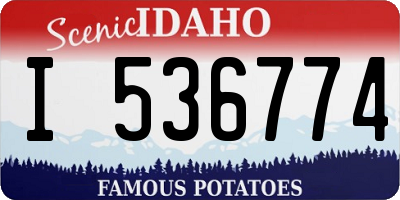 ID license plate I536774