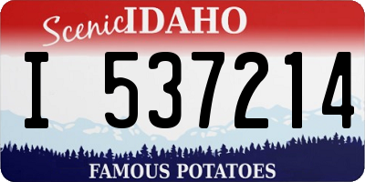 ID license plate I537214
