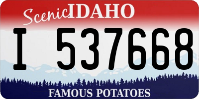 ID license plate I537668