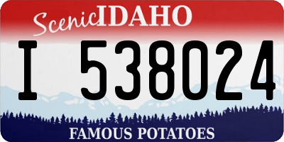 ID license plate I538024