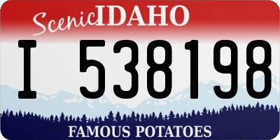 ID license plate I538198