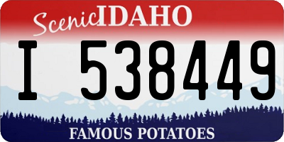ID license plate I538449