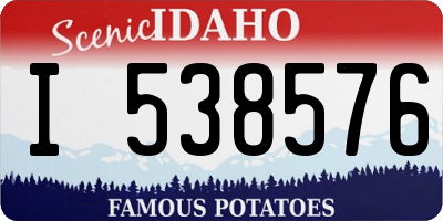 ID license plate I538576