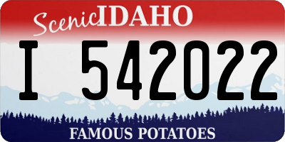 ID license plate I542022