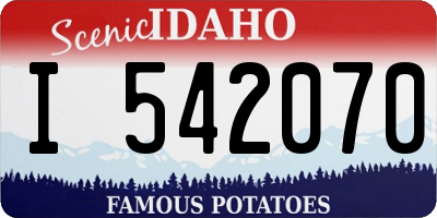 ID license plate I542070
