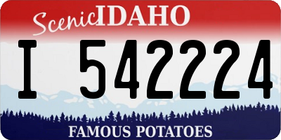 ID license plate I542224
