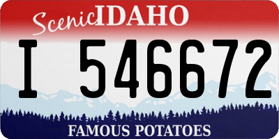 ID license plate I546672