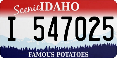 ID license plate I547025