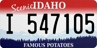 ID license plate I547105