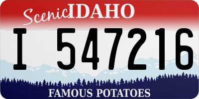ID license plate I547216