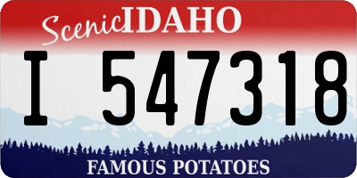 ID license plate I547318
