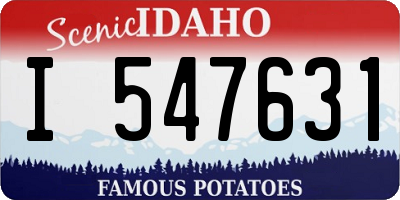 ID license plate I547631
