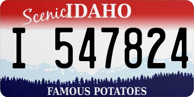 ID license plate I547824