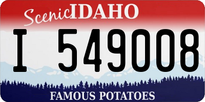 ID license plate I549008