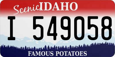 ID license plate I549058