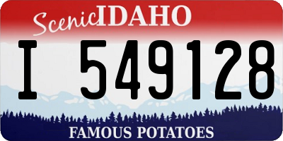 ID license plate I549128