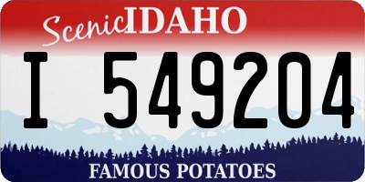 ID license plate I549204