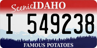 ID license plate I549238