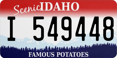 ID license plate I549448