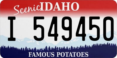 ID license plate I549450