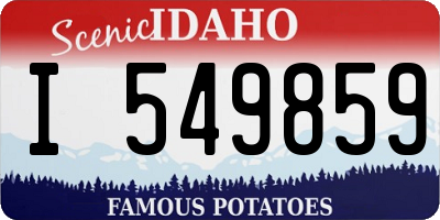 ID license plate I549859