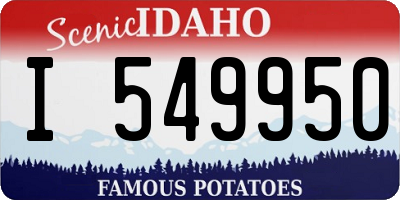 ID license plate I549950
