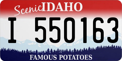 ID license plate I550163