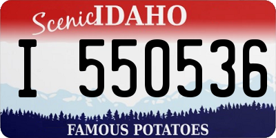 ID license plate I550536