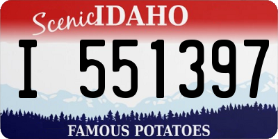 ID license plate I551397