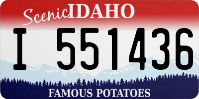 ID license plate I551436