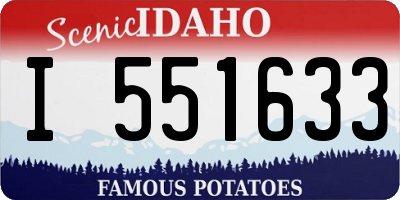 ID license plate I551633
