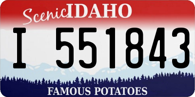 ID license plate I551843