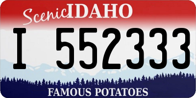 ID license plate I552333