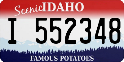 ID license plate I552348