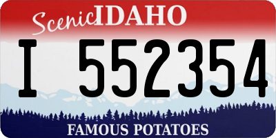 ID license plate I552354