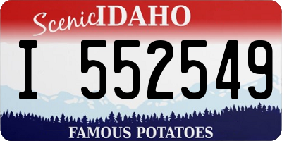 ID license plate I552549