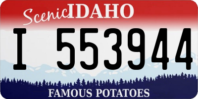 ID license plate I553944