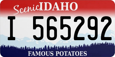 ID license plate I565292