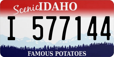 ID license plate I577144