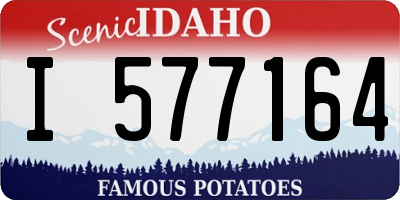 ID license plate I577164
