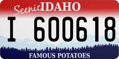 ID license plate I600618