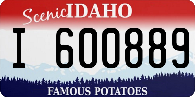 ID license plate I600889