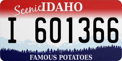 ID license plate I601366