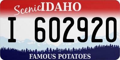 ID license plate I602920