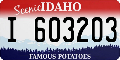 ID license plate I603203