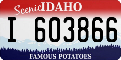 ID license plate I603866