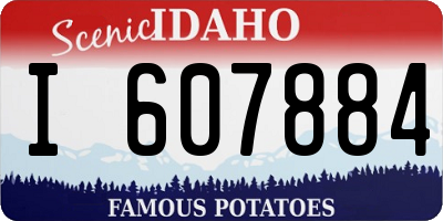 ID license plate I607884