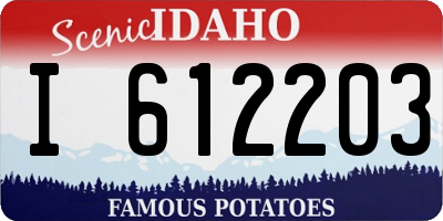 ID license plate I612203