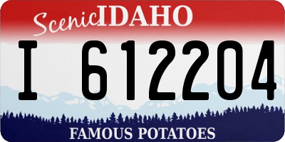 ID license plate I612204