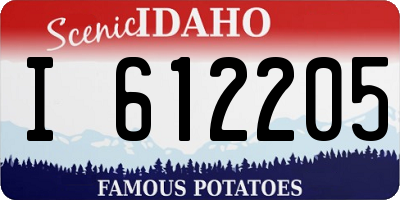 ID license plate I612205